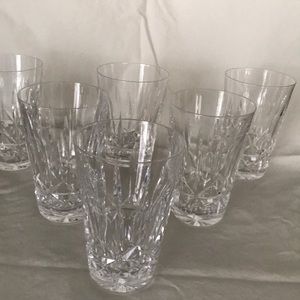 Waterford crystal Lismore 6 water glasses